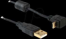 83148 USB-A plug > USB micro-B plug angled 90° up/down cable
