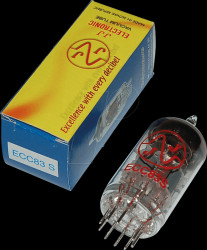 ECC83JJ Electron tube, double triode, Noval, 9-pin, 6.3 / 12.6 V