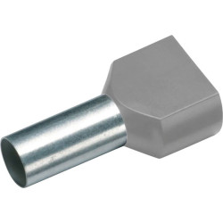 Cimco 187704 Ferrules Twin ferrule Grey 0.75 mm&#xB2; Partially insulated 100 pcs