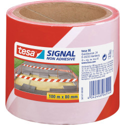 teas 58137-00-00 Signal Tape 100m x 80mm Red/White UV Resistant