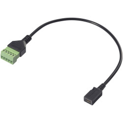 Renkforce RF-6443958 USB 2.0 Adapter cable PVC coating 30 cm Micro B Clip Term.