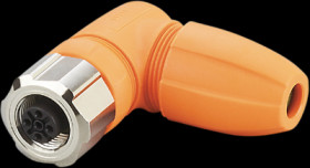 Jack, M12, 5 pole, screw connection, angled, EVC811