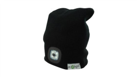 Czapka Z Latarką Led Czarna 1W 6500K