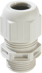 Cable gland, with short connection thread, M40, 46 mm, IP68/IP69, light gray, 10066415