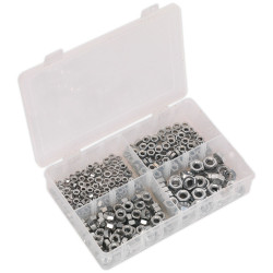 Sealey AB028SN Steel Nut Assortment 370pc M5-M10 DIN 934 Metric