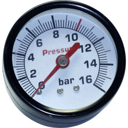 Aerotec 9052072 Manometer 63mm 16 Bar Axial Connection 1/4&quot; External Thread