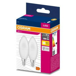 2PAK Żarówka LED E14 B35 7W = 60W 806lm 3000K Ciepła 220 OSRAM VALUE
