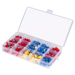 Zestaw konektorów izolowanych DIN 0,5-6,0mm2 końcówki kablowe w pudełku NEKU 280szt.