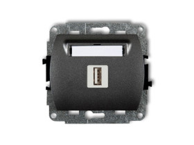 TREND Gniazdo USB-AA 2.0 grafitowy 11GUSB-1 KARLIK