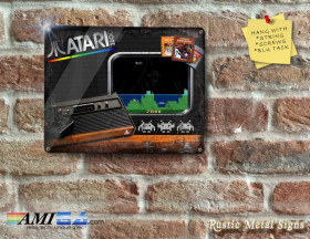 Atari 2600 Classic Retro Setup Printed Repro - Metal Sign