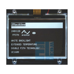 BLACKLINE WYŚWIETLACZ GRAFICZNY LCD 240x128 D DIW W/KK FFSTN + ZŁĄCZE smd