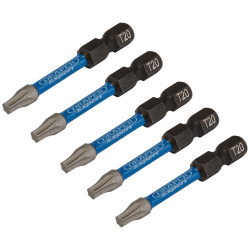 Draper Expert 05652 TX-STAR&#xAE; Impact S/Driver Bits T20x50mm 1/4&quot; Hex 5Pc