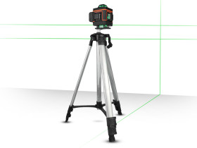 PS POZIOMICA LASEROWA 360° LASER KRZYŻOWY 4D + STATYW M293