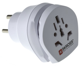 Adapter podróżny kraj 1 Australia, Chiny, Europa, Włochy, Szwajcaria, Wielka Brytania, USA kraj 2 Dania, Europa 16A