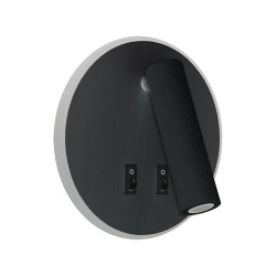 Kinkiet ścienny LED SMD dwa źródła światła 3W + 6W OTELLO LED C czarny 04030