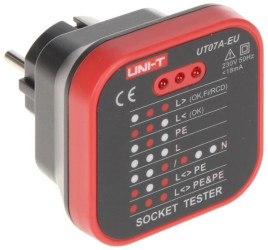 Tester poprawności podłączenia gniazd UT-07A-EU UNI-T
