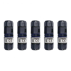 5x Konektor kablowy Mufa hermetyczna, IP68, prosty, 0.5-2.5mm², 16A, 250V HOROZ