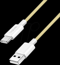 CU0332 Sync and charging cable, USB-C -> A, 60 W, yellow, 0.5 m