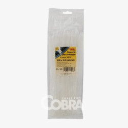 Opaska kablowa 140x2,5 biała COBRA 9070 /100szt./