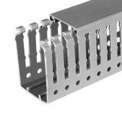 Kanał grzebieniowy 40x60mm szary korytko kablowe z pokrywą NEKU / 2 m /