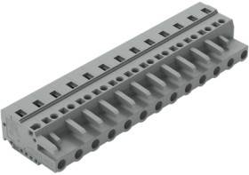 Socket header, 13 pole, pitch 7.5 mm, angled, gray, 231-213/026-000