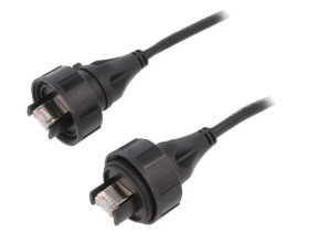 Patch cord RJ45 wtyk,z obu stron Pokrycie: złocony -25...75C PX0898/5M00