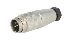 C091-31H0061002 Złącze M16 Wtyk Męski Lutowanie Na Przewód 6Pin 5A 300V