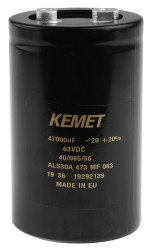 Kondensator 47000μF 63V dcmontażśrubowy KEMET 66 (Dia.) x 105mm