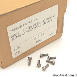 1243918 M2.5x8/DIN84A SCREW BOSSARD