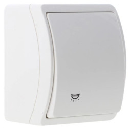 Koala Przycisk /światło/ n/t IP44 biały VW 156-01 61.351