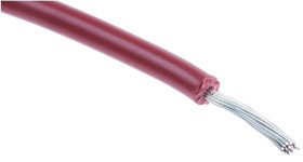 Przewód montażowy 0,2mm² Czerwony RS PRO SR-PVC 24 AWG 300 V dł. 100m 7/0,2 mm