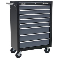 Sealey AP3508TB Rollcab 8 Drawer with Ball Bearing Slides - Black/Grey
