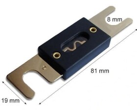Bezpiecznik nożycowy 80A, 19x81mm