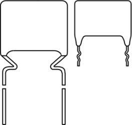 MKT368 Metallized Polyester Film Capacitors MKT Radial Epoxy Lacquered Type