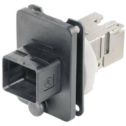 Teleg&#xE4;rtner 100007419 RJ45 flange set v4 8P8C black 1pc mounting Connector