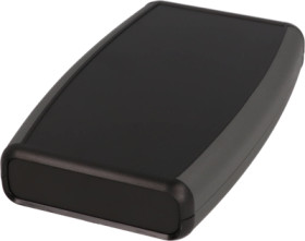 ABS handheld enclosure, (L x W x H) 147 x 89 x 25 mm, black (RAL 9005), IP54, 1553DBKBAT