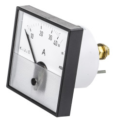 Amperomierz analogowy panelowy AC zakres 0/40/80A Direct Connected wysokość wycięcia: 72mm wartość 0/40/80A Direct