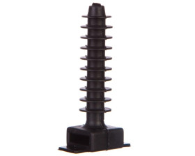 Kołek montażowy płaski czarny do opasek F=8mm BMKN5458AE /100szt./