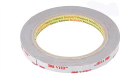 3M 4936 9Mm 5.5M Taśma: Mocująca W: 9Mm L: 5,5M Thk: 600Um Akrylowy Szary