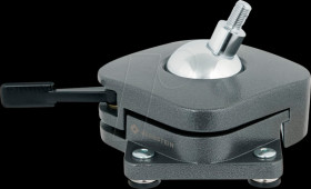 9-296 Ball joint quick clamp, with magnet, 60 mm Ø, grey