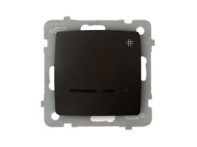 KARO Wyłącznik krzyżowy z podświetleniem niebieskim IP-20 zaciski gwintowe czekoladowy metalik ŁP-4SS/m/40 OSPEL