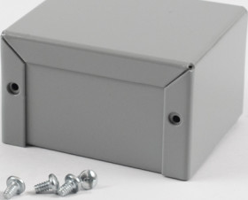 Aluminum enclosure, (L x W x H) 69 x 56 x 41 mm, gray (RAL 7046), IP32, 1411B