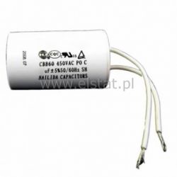 5uF 450V kond. rozruchowy ( przewody) 34x64