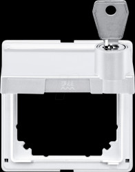 516319 Intermediate ring, hinged cover, label field, lockable, polar wh