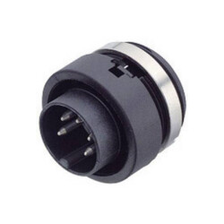 Binder 99-0647-00-08 Male Panel Mnt 8 Pin with Solder Termination