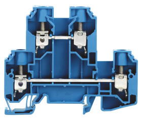 Dwurzędowa złączka szynowa Weidmuller poziomy: Podwójny 16 → 6AWGŚruba W 57A 800 V