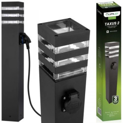 Lampa Ogrodowa Słupek Zewnętrzny Stojący E27 LED z Gniazdem TAXUS 2 60cm LUMILED