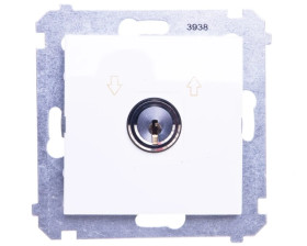 Simon 54 Łącznik żaluzjowy na kluczyk /I-0-II/ biały DWZK.01/11