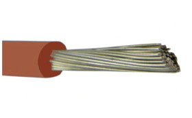 Kabel silikonowy SIF 180C 300/500V 2,5 ciepłoodporny LSOH ceglasty linka TKD /100m/