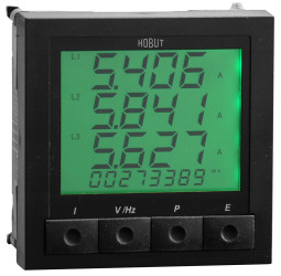 Cyfrowy miernik panelowy wielofunkcyjny Natężenie, energia, częstotliwość, moc, napięcie HOBUT LCD